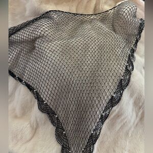 Vintage 1960s Revival of 1920s Art Deco Style Elegant Beaded Shoulder Shawl/Wrap